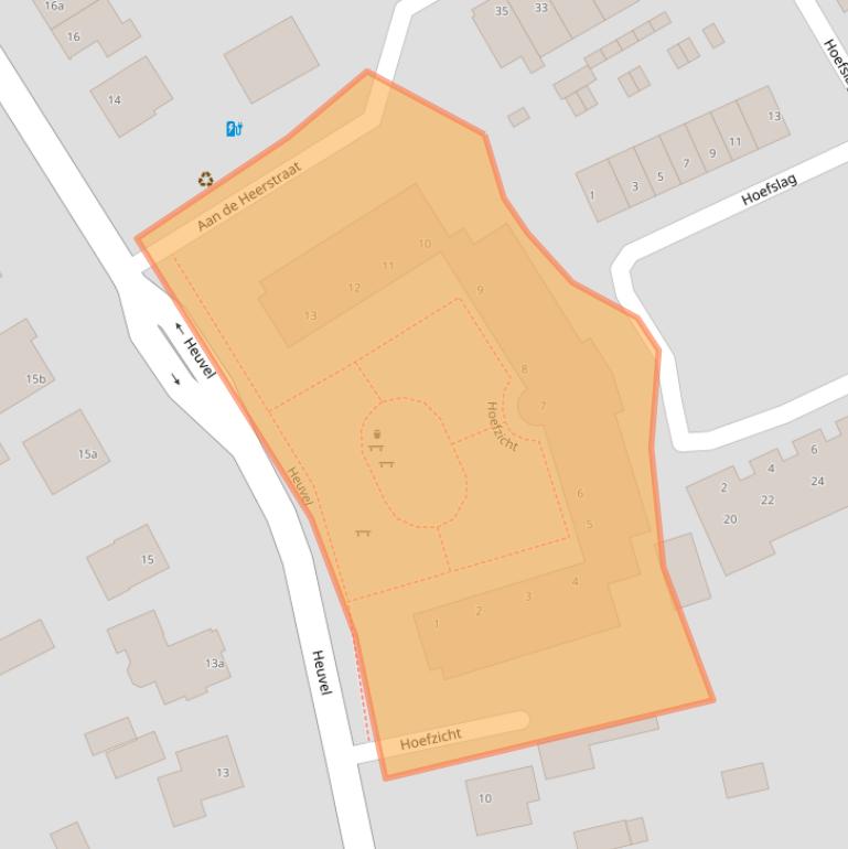 Kaart van postcodegebied 5563AL.