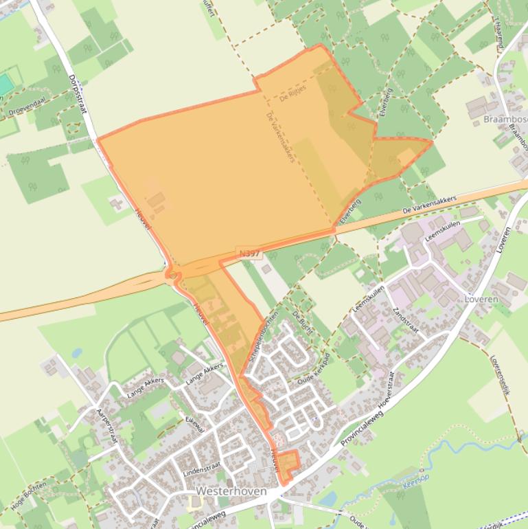 Kaart van postcodegebied 5563AP.