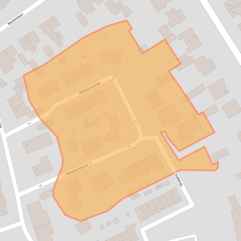 Kaart van postcodegebied 5563AX.