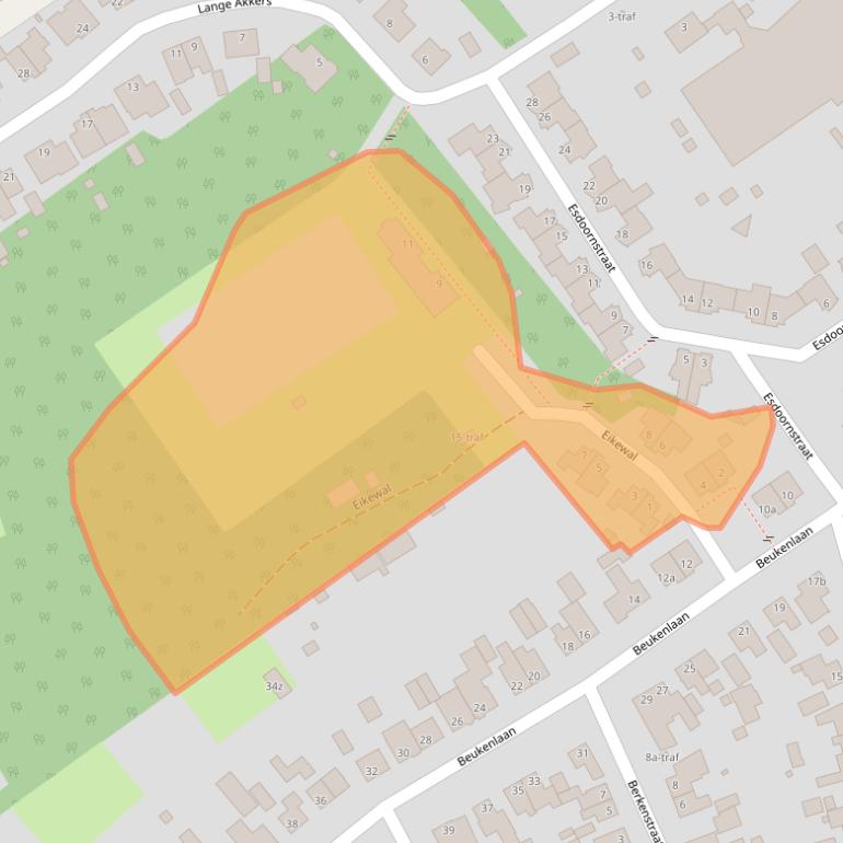 Kaart van postcodegebied 5563BZ.
