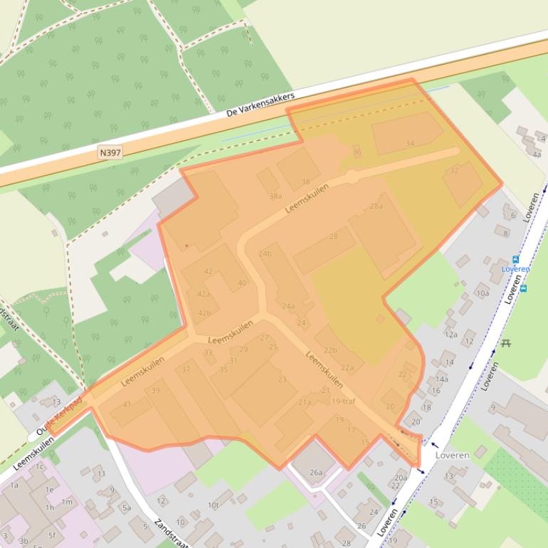 Kaart van postcodegebied 5563CL.