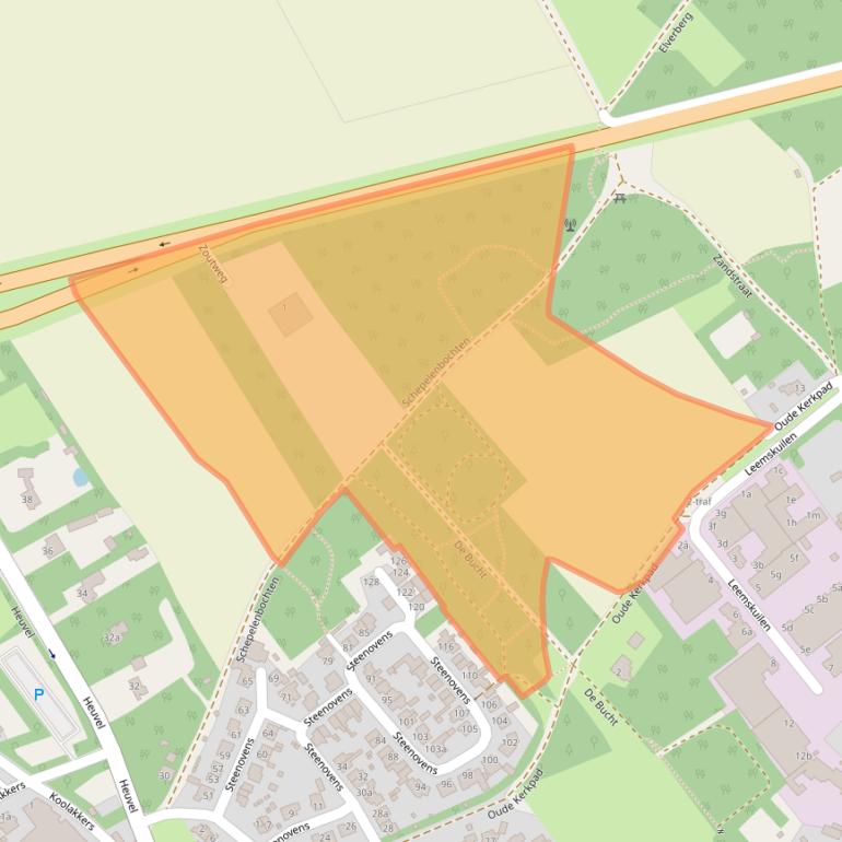 Kaart van postcodegebied 5563DC.