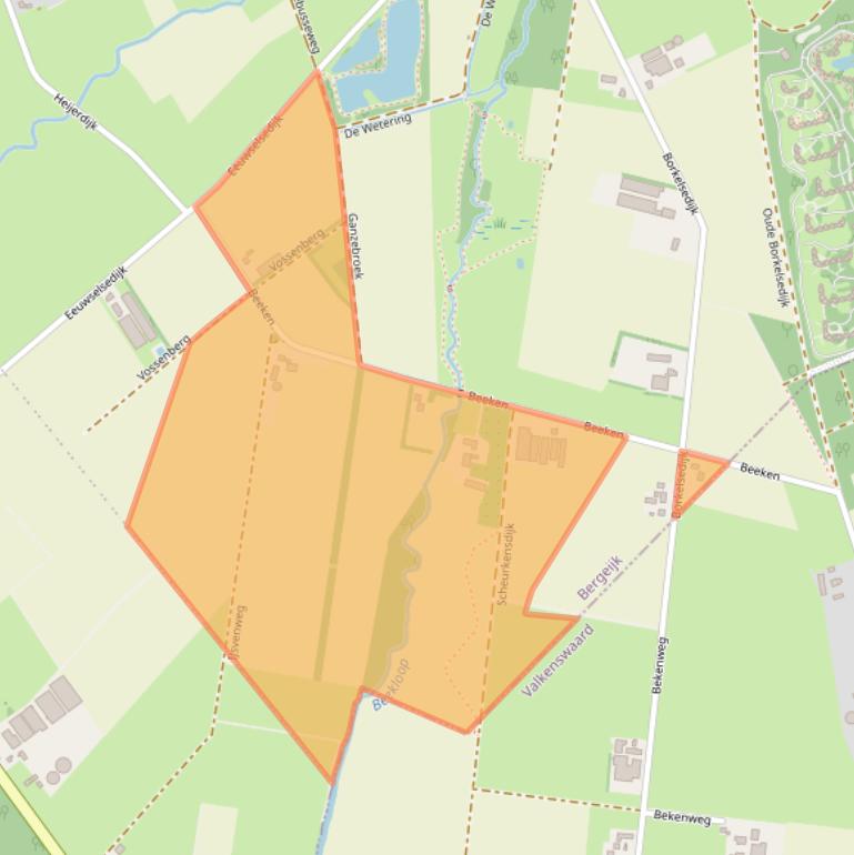 Kaart van postcodegebied 5563VE.