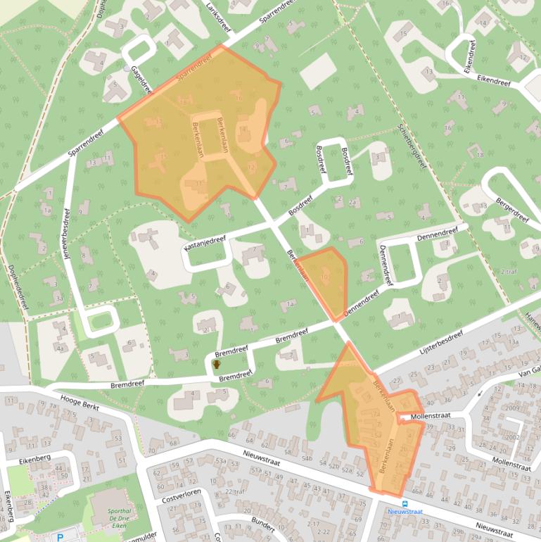 Kaart van postcodegebied 5571AC.