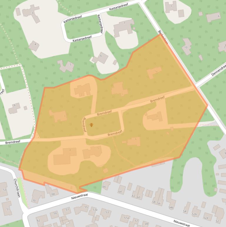 Kaart van postcodegebied 5571AD.