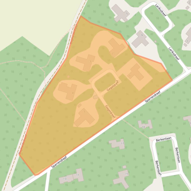 Kaart van postcodegebied 5571AM.