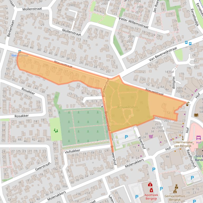 Kaart van postcodegebied 5571BA.