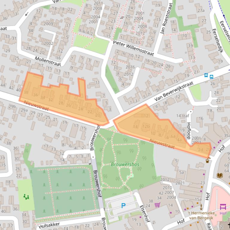 Kaart van postcodegebied 5571BC.