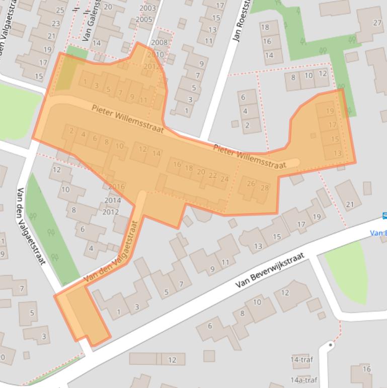 Kaart van postcodegebied 5571BH.