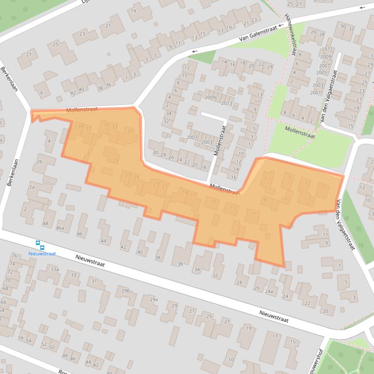 Kaart van postcodegebied 5571BK.