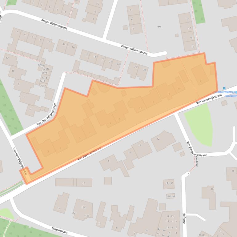Kaart van postcodegebied 5571BR.