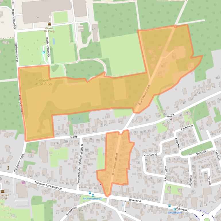 Kaart van postcodegebied 5571CS.