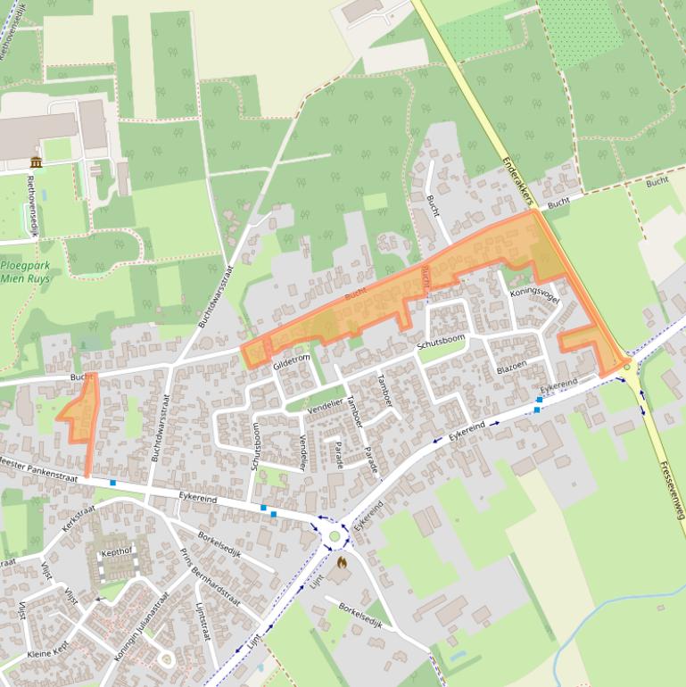 Kaart van postcodegebied 5571CX.