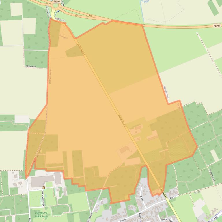 Kaart van postcodegebied 5571CZ.