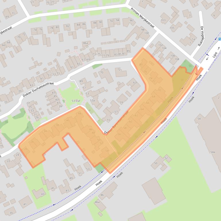 Kaart van postcodegebied 5571DG.