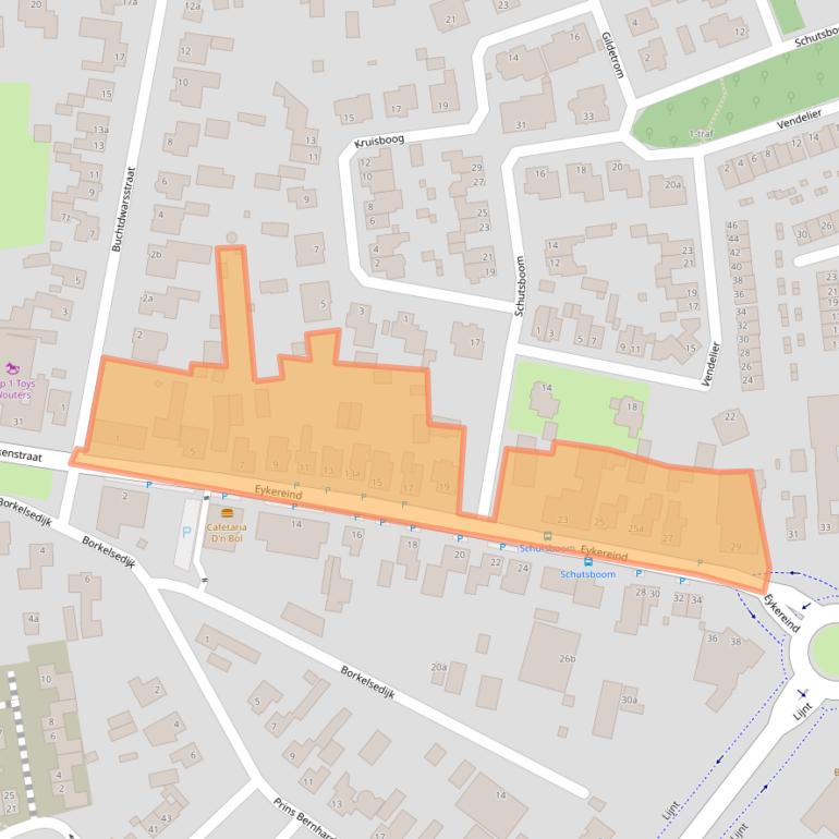 Kaart van postcodegebied 5571EA.