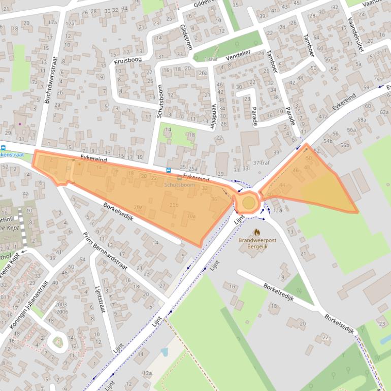 Kaart van postcodegebied 5571EC.