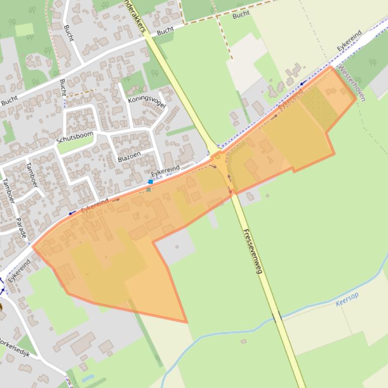 Kaart van postcodegebied 5571ED.