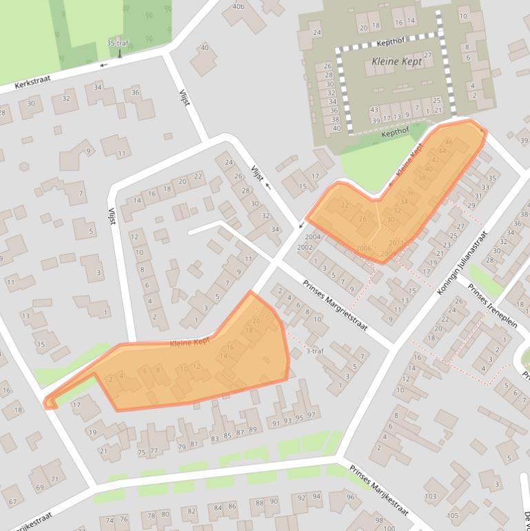 Kaart van postcodegebied 5571EW.