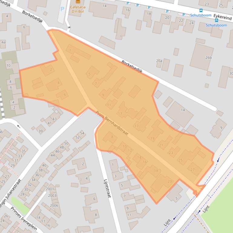 Kaart van postcodegebied 5571GC.