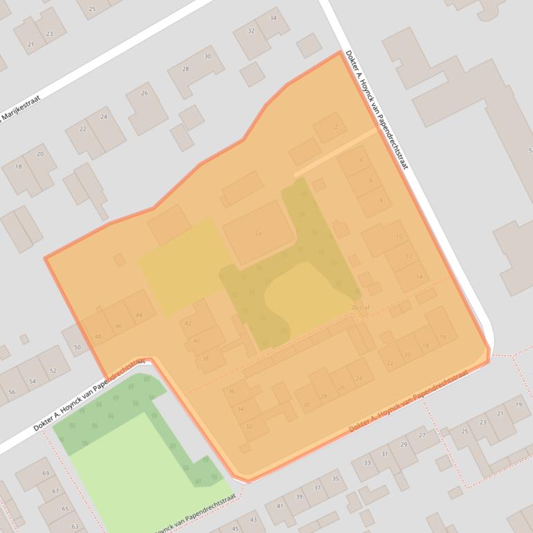 Kaart van postcodegebied 5571GV.