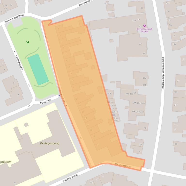 Kaart van postcodegebied 5571HM.