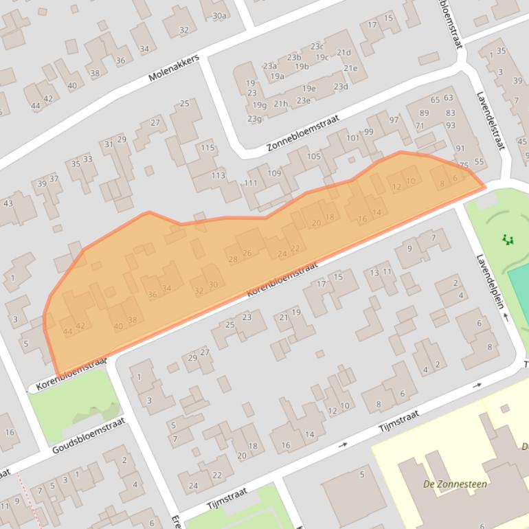 Kaart van postcodegebied 5571HR.