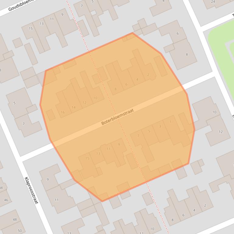 Kaart van postcodegebied 5571JB.