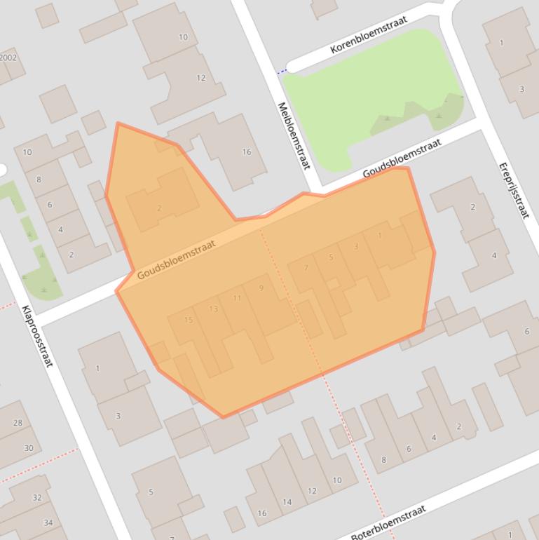 Kaart van postcodegebied 5571JC.