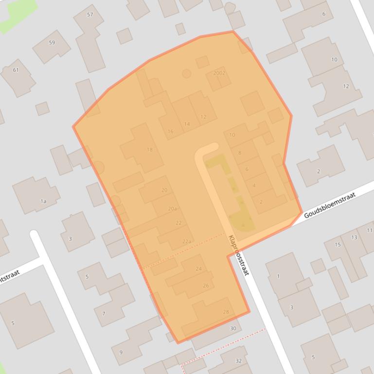Kaart van postcodegebied 5571JG.