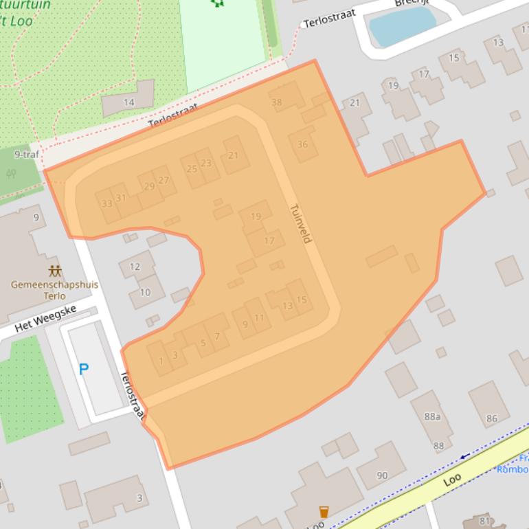 Kaart van postcodegebied 5571JK.