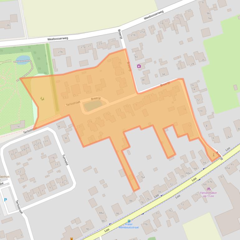 Kaart van postcodegebied 5571JW.