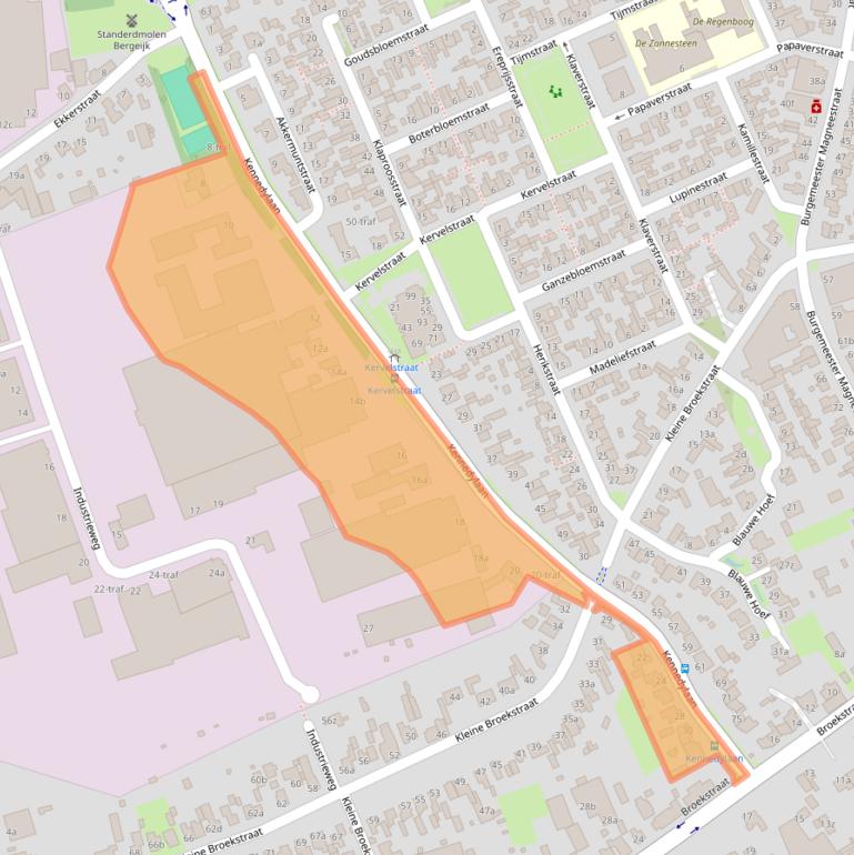 Kaart van postcodegebied 5571KC.