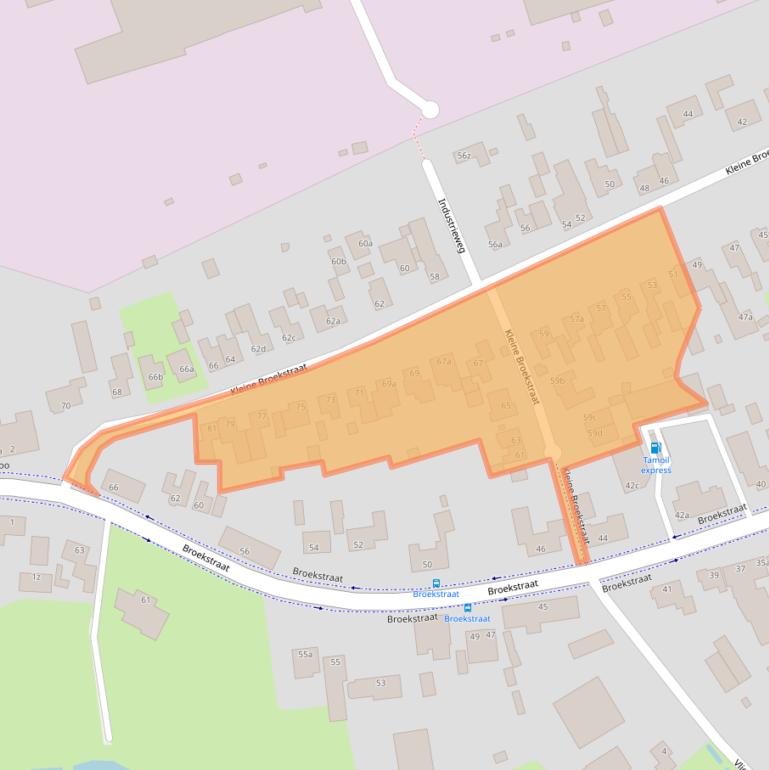 Kaart van postcodegebied 5571KE.