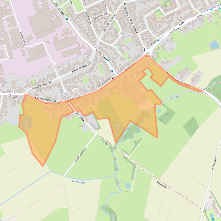 Kaart van postcodegebied 5571KJ.
