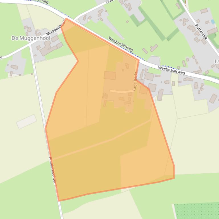 Kaart van postcodegebied 5571LP.