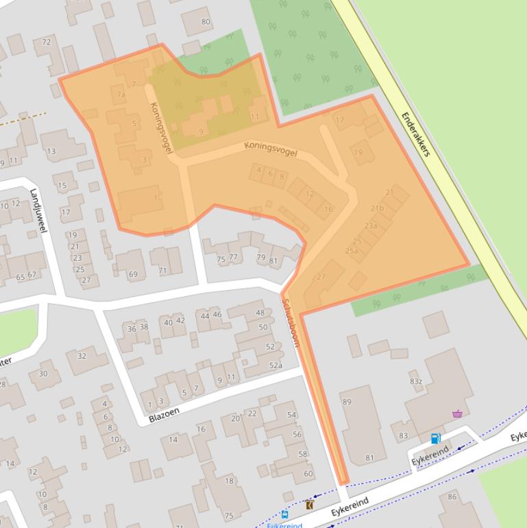 Kaart van postcodegebied 5571MP.