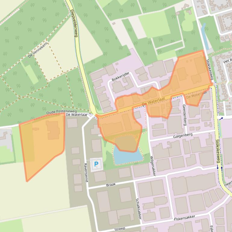 Kaart van postcodegebied 5571MZ.