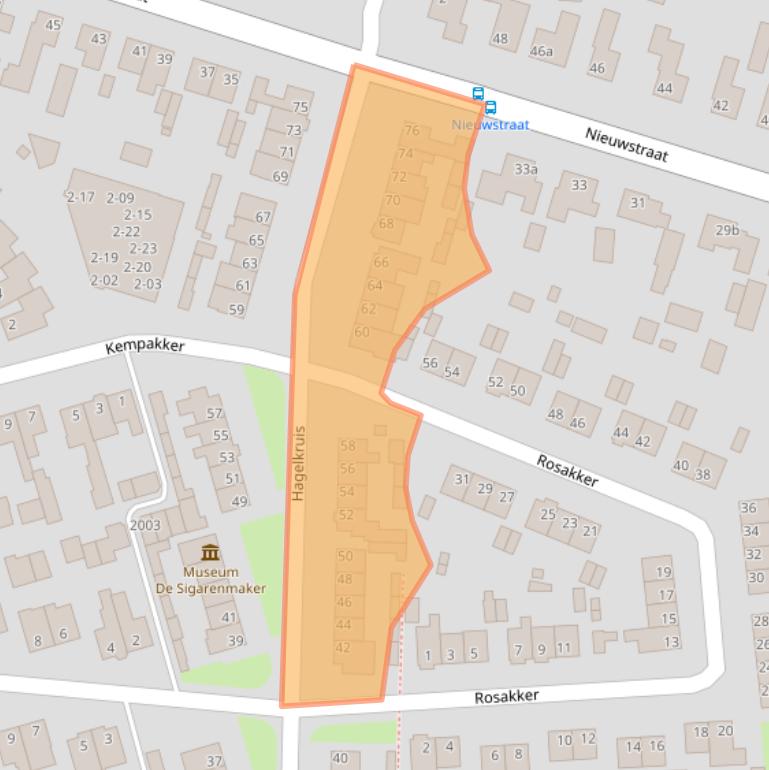 Kaart van postcodegebied 5571PD.