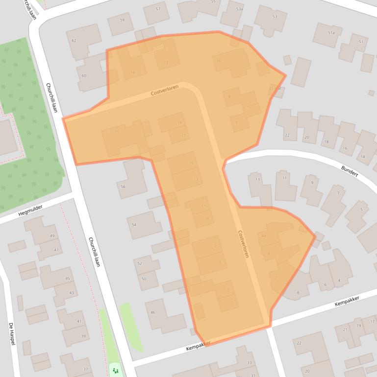 Kaart van postcodegebied 5571PL.