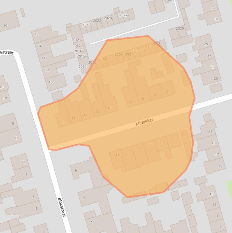 Kaart van postcodegebied 5571PP.