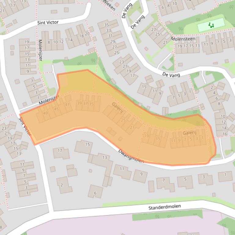 Kaart van postcodegebied 5571RA.