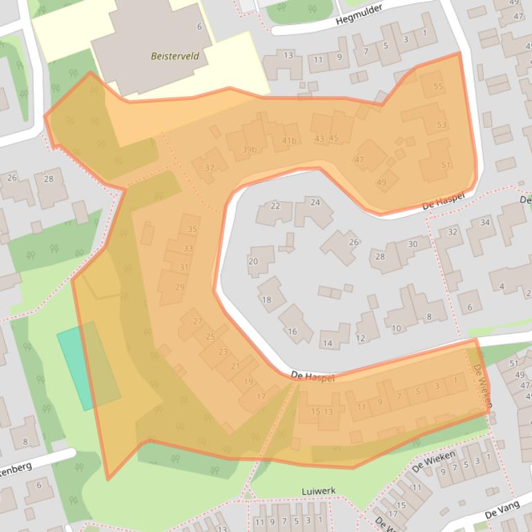Kaart van postcodegebied 5571RP.