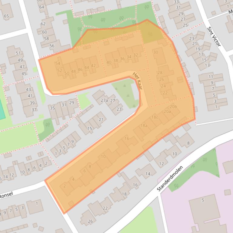 Kaart van postcodegebied 5571RT.