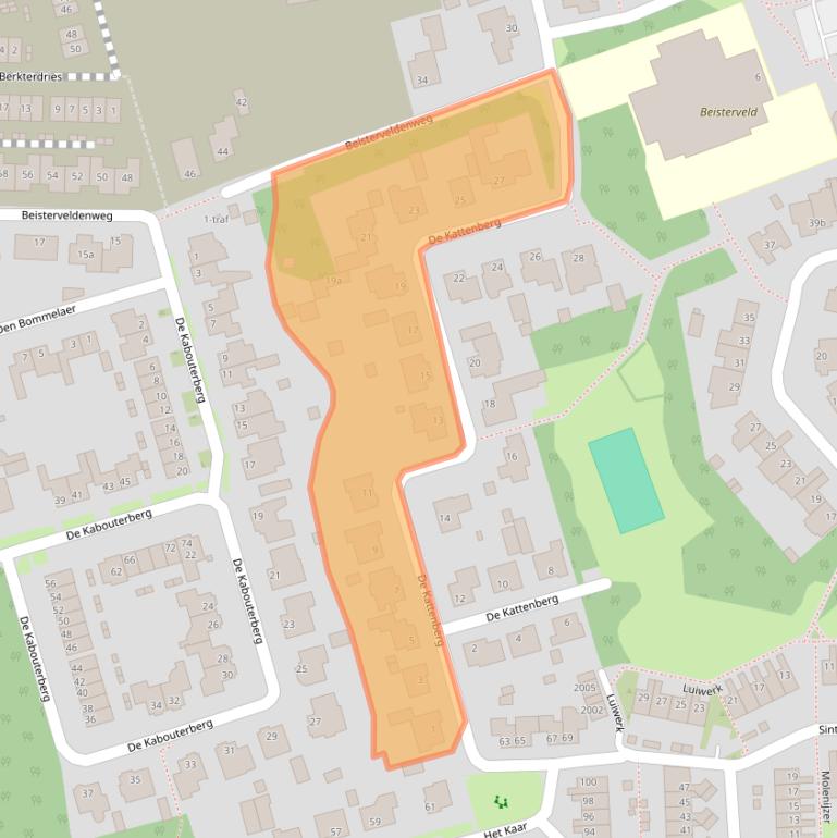 Kaart van postcodegebied 5571RX.