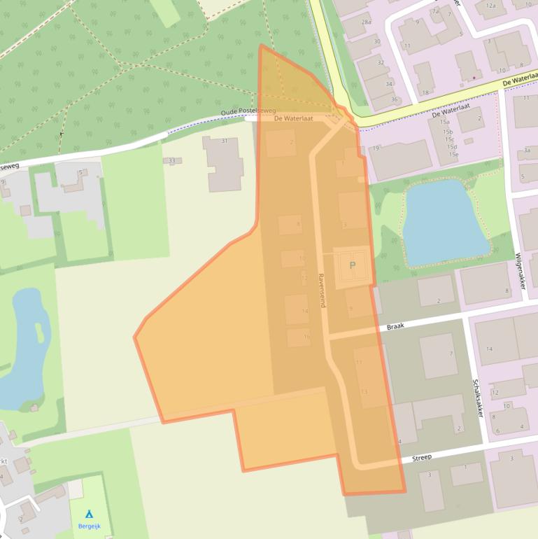 Kaart van postcodegebied 5571SE.