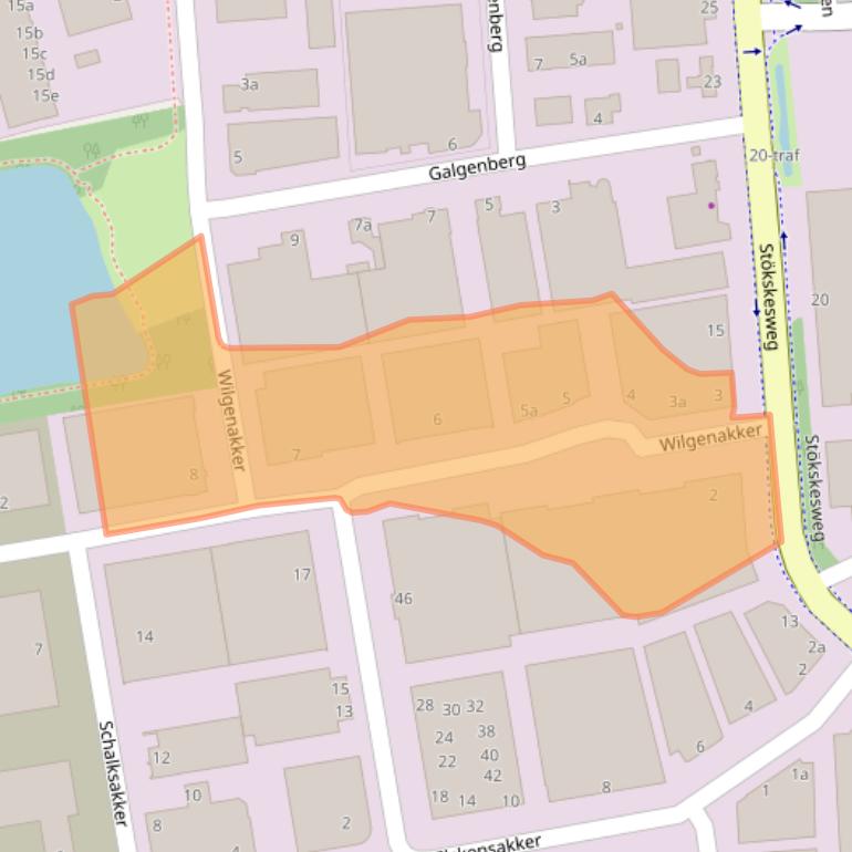 Kaart van postcodegebied 5571SJ.