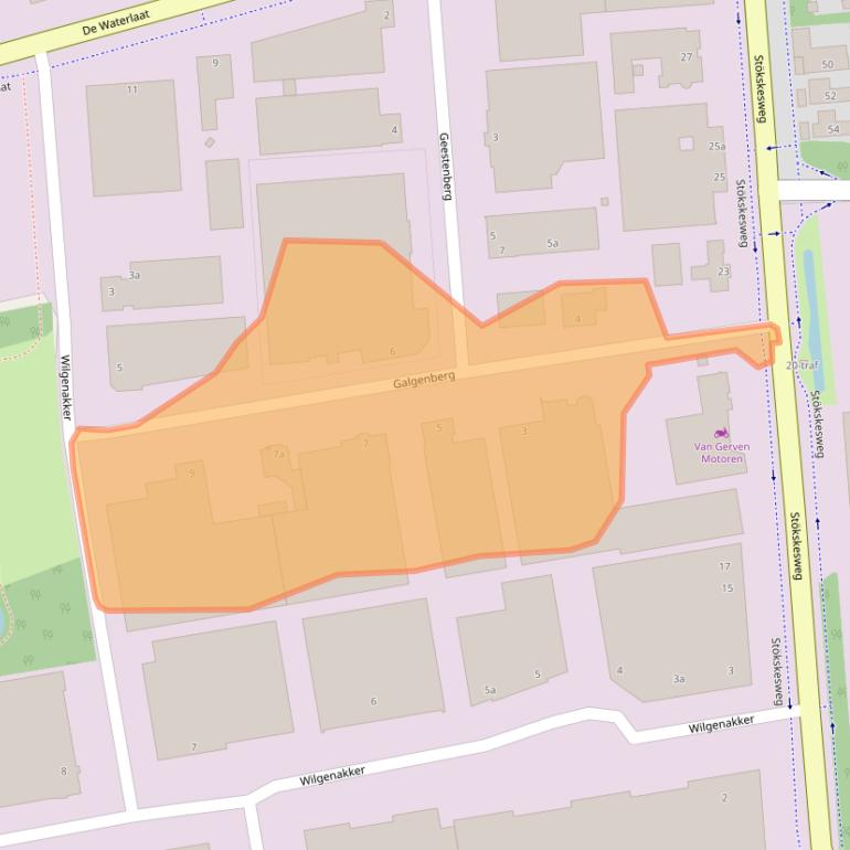 Kaart van postcodegebied 5571SP.