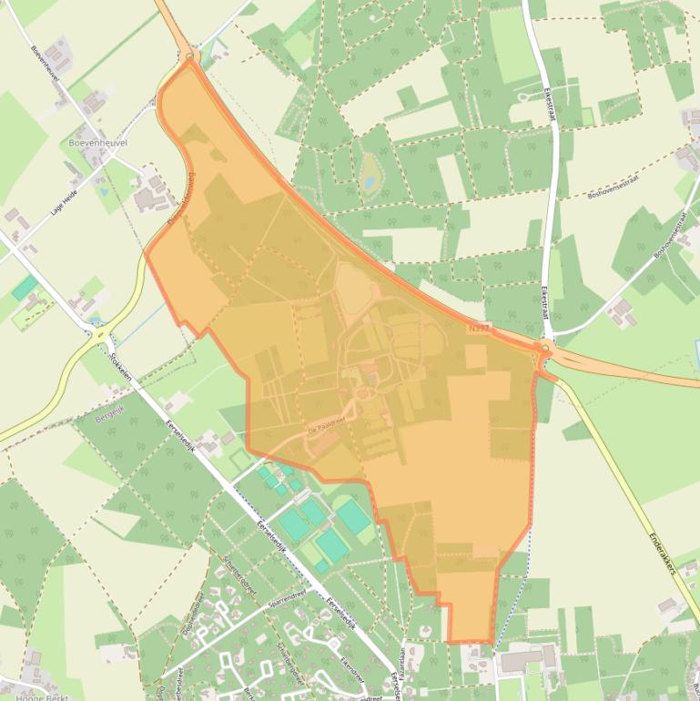 Kaart van postcodegebied 5571TN.