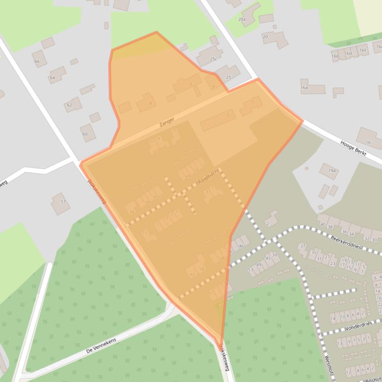 Kaart van postcodegebied 5571TW.